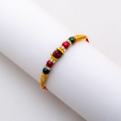 Fancy Rudraksh and Beads Rakhi