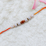 Fancy Rudraksh with Pearls and AD Rakhi Fancy Rudraksh with Pearls and AD Rakhi