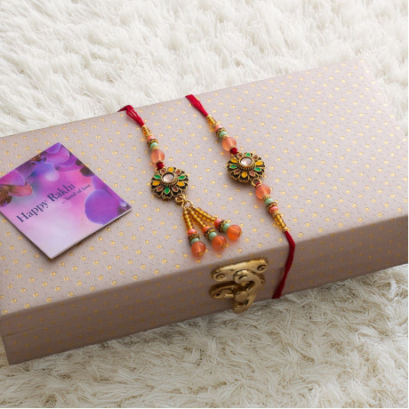 Floral Bloom Rakhi Lumba in Gardenette Box
