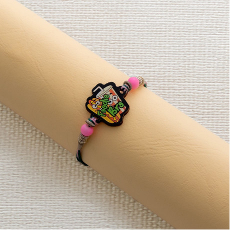 Foodie Bro  Motif Kids Rakhi