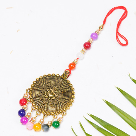 Ganeshji Motif with Multicolor Beads Lumba Rakhi Ganeshji Motif with Multicolor Beads Lumba Rakhi
