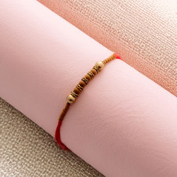 Gleaming Golden and Brown Beads Rakhi Gleaming Golden and Brown Beads Rakhi