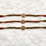 Golden Threads of Care Handcrafted Rakhi Set of 3