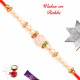 Hand Crafted Pearls and AD Rakhi