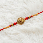 Handcrafted Beads Rakhi with Metallic Studded OM
