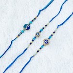 Handcrafted Evil Eye Protection Rakhi Set of 3 Handcrafted Evil Eye Protection Rakhi Set of 3