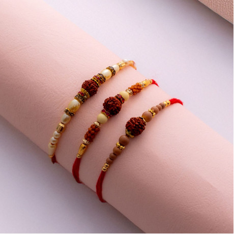 Handcrafted Sibling Care Rakhi Set of 3