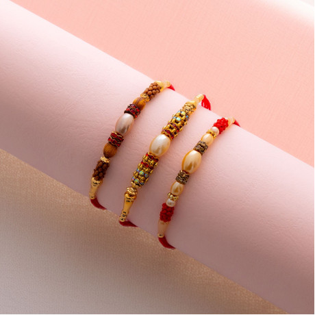 Handmade with Sisterly Care Rakhi Set of 3