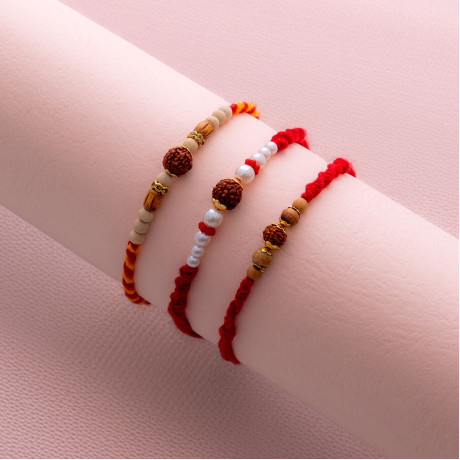 Harmonious Care Handcrafted Rakhi Set of 3