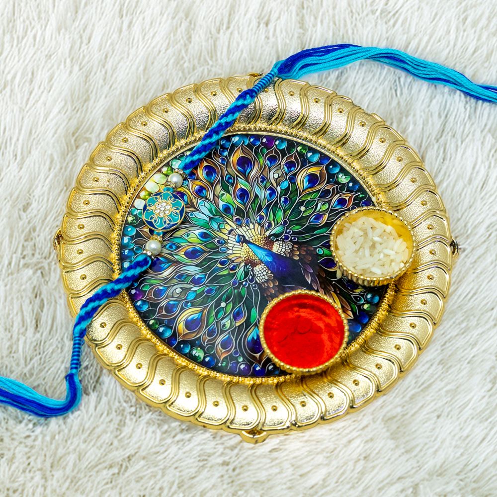 Heritage Rakhi with Artisan Decorative Thali Heritage Rakhi with Artisan Decorative Thali