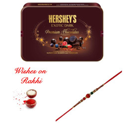 Hersheys Exotic Dark Box with Rudraksha Rakhi