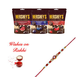 Hersheys Exotic Dark Pack of 3 with Evil Eye Protection Rakhi