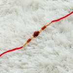 Intricately Designed Rudraksh and Beads Rakhi
