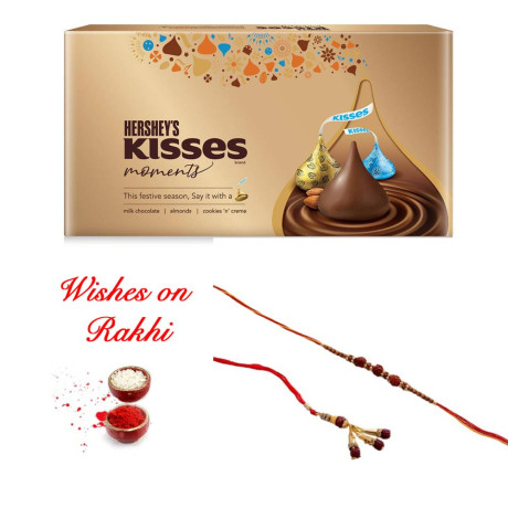 Kisses Moments Gift Pack with Bhaiya Bhabhi Rakhi