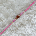 Lovely Rudraksh Beads and AD Stud Rakhi Lovely Rudraksh Beads and AD Stud Rakhi