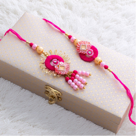 Luxury Collection Bhaiya Bhabhi Rakhi in Decorative Box