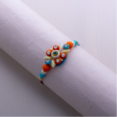 Marvelous Multicolor Beads and AD Rakhi