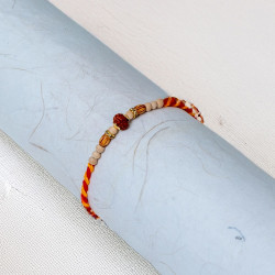 Minimalist Rudraksh Rakhi - Sleek and Contemporary