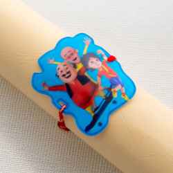 Motu Patlu and Shiva Motif Kids Rakhi
