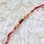 Multicolor Beads and Pearls Work Fancy Rakhi