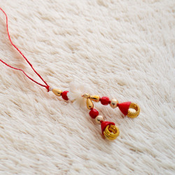 Multicolor Beads Work Lumba Rakhi