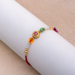 OM with Multicolor Beads Rakhi