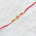 OM with Pearls and Multicolor Beads Rakhi