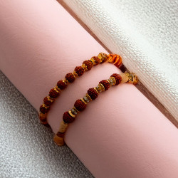 Opulent Set of 2 Rakhis with Rudraksh