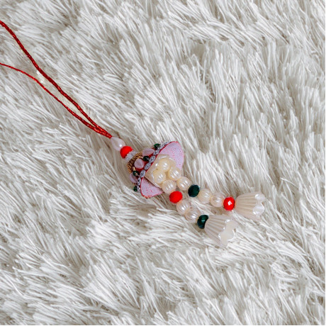 Pearls AD and Stones Studded Lumba Rakhi