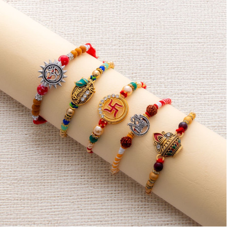 Perfect Rakhi Gift Handcrafted Set of 5