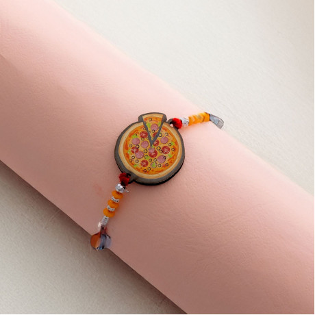 Pizza Motif Fancy Kids Rakhi