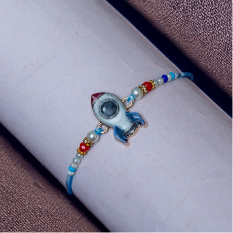 Playful Spaceship Kids Rakhi