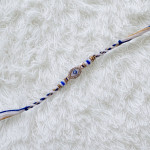 Precious Enamel Evil Eye and Diamond Rakhi for Brother