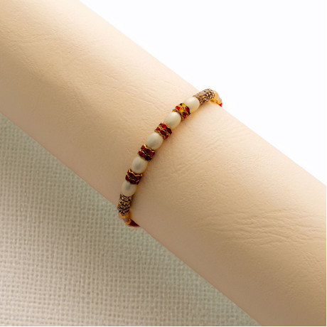 Precious Pearl and Diamonds Rakhi for Brother