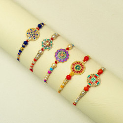Premium Handcrafted Designer Rakhi Set of 5