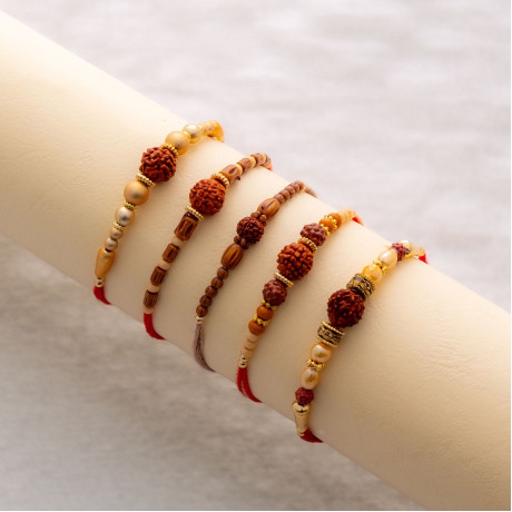 Premium Handcrafted Rakhi Pack of 5