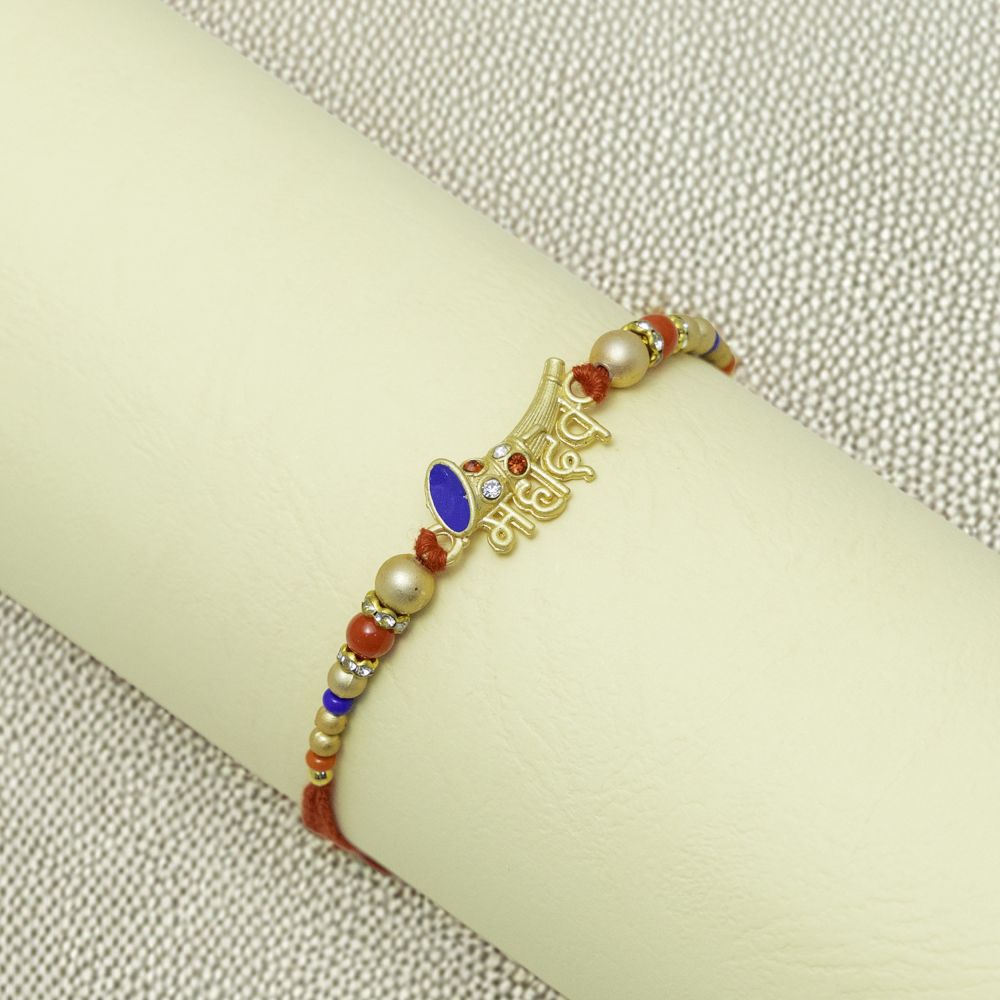 Premium Mahadev Rakhi for Brother – Handmade Sacred Thread Premium Mahadev Rakhi for Brother – Handmade Sacred Thread