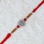 Premium OM Rakhi with Intricate Beadwork
