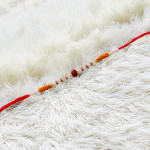 Premium Pearl Rakhi with Sacred Rudraksh