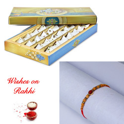 Premium Rakhi and Anjir Katli Delight for Brother