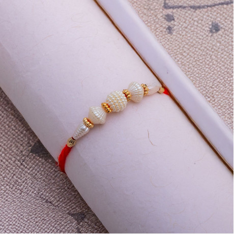 Pretty Pearl and Beads Rakhi