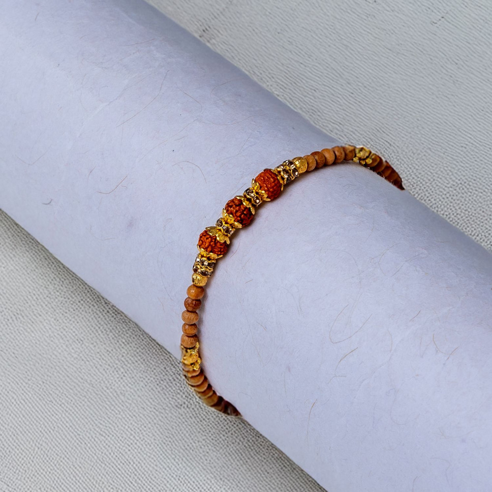 Protective Blessing Rudraksh Rakhi Protective Blessing Rudraksh Rakhi