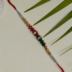 Multicolor Beads Work Rakhi