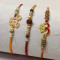 Set of 3 Auspicious Rakhis for Your Brothers
