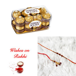 Beautiful Bhaiya Bhabhi Rakhi with Ferrero Rocher