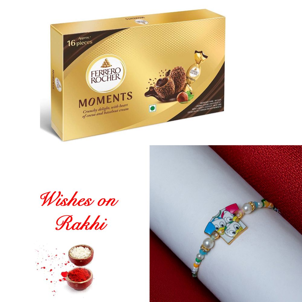 Beautiful Embellished Rakhi with Ferrero Rocher Moments Beautiful Embellished Rakhi with Ferrero Rocher Moments