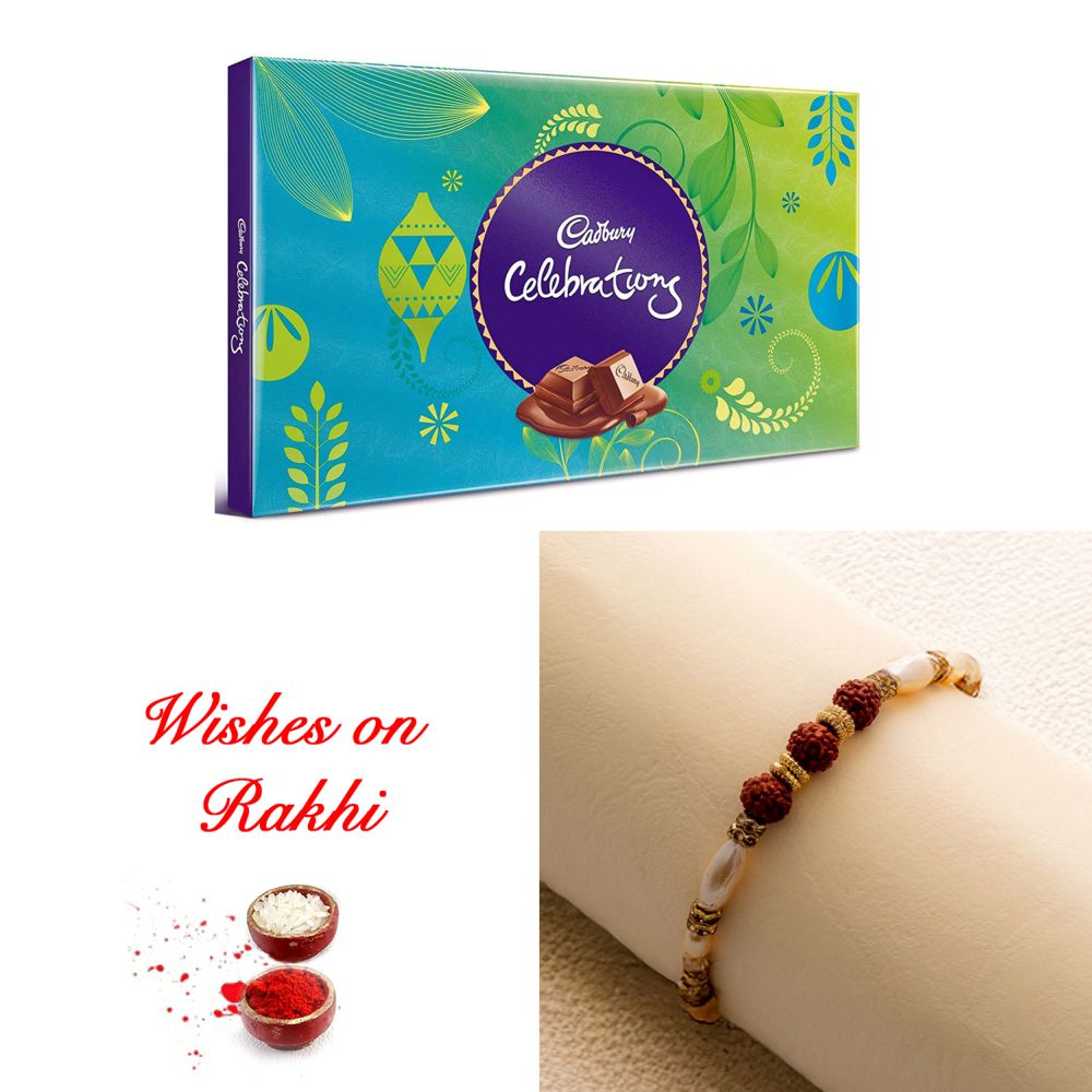 Holy Rudraksh Rakhi and Cadbury Celebrations Surprise Holy Rudraksh Rakhi and Cadbury Celebrations Surprise