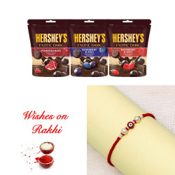 Hersheys Exotic Dark Pack of 3 with Evil Eye Protection Rakhi