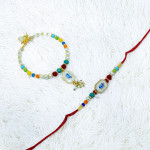 Rakhi Set for Bhai Bhabhi with Roli Tikka Rakhi Set for Bhai Bhabhi with Roli Tikka