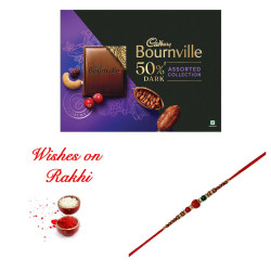 Rudraksh Rakhi with Cadbury Bournville Assorted Collection